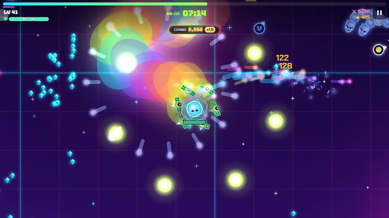 Playing Chroma Storm in Neon Grid